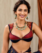 Firoza Turquoise Hexagon Banjara Tribal Necklace Set for Women