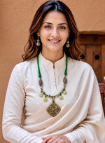 Zohra Dhokra Brass Filigree Pendant Tribal Necklace Set for Women