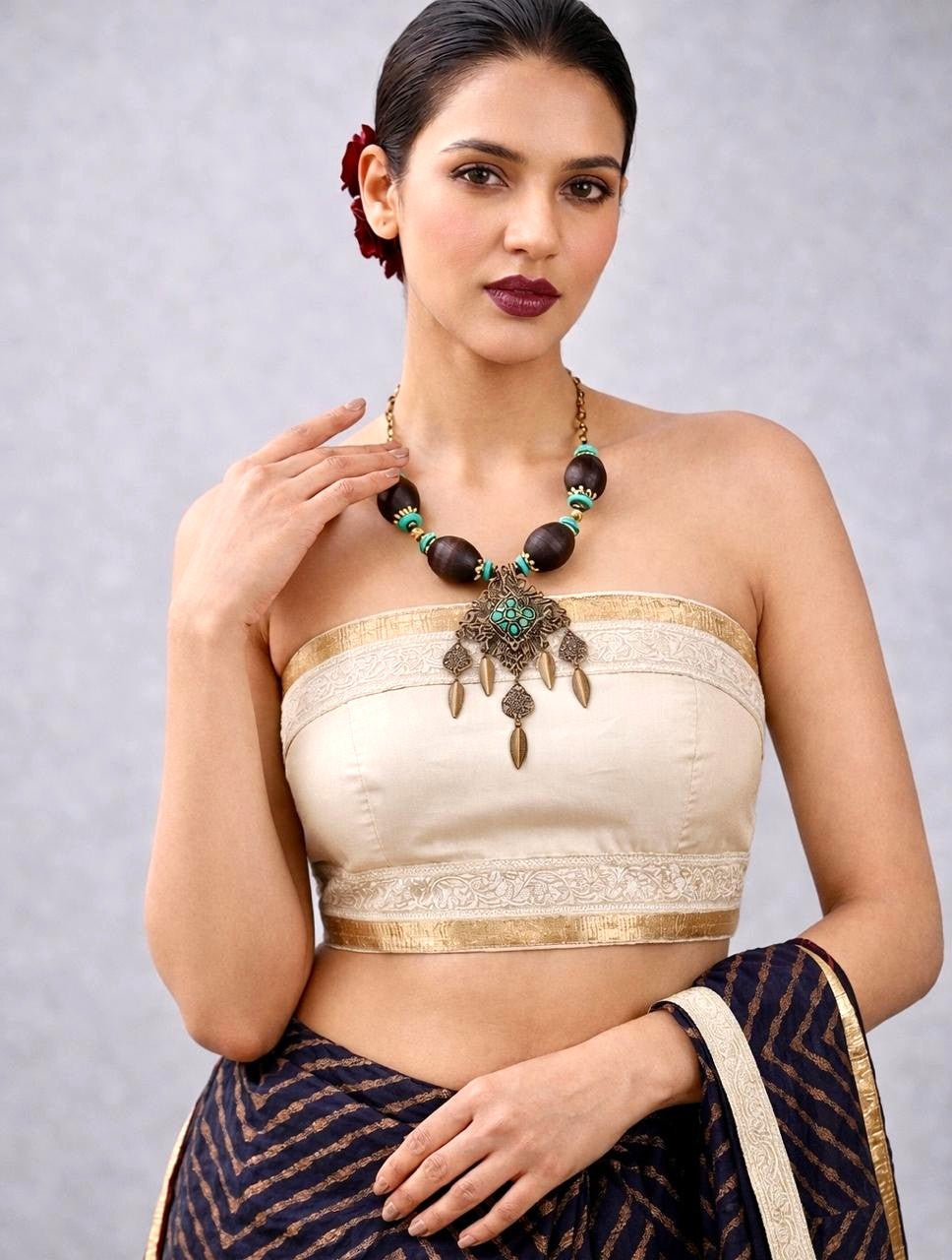 Turquoise Nomad Tribal Necklace