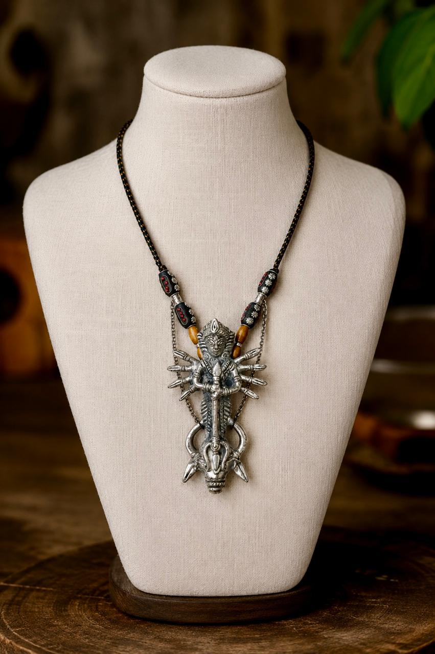 Vighnaharta Ganesha Cord Pendant Necklace
