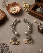 Spike Crown Pearl Jhumka Ear Cuff