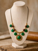 Malachite Medallion Tribal Necklace