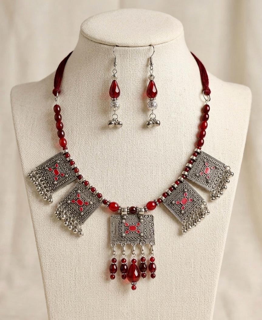 Maharani Filigree Panel Tribal Necklace