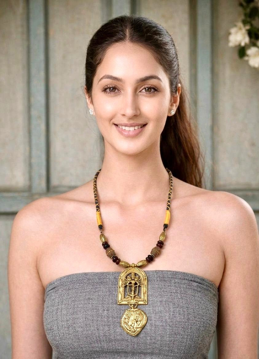 Dhokra Durga Heritage Tribal Necklace