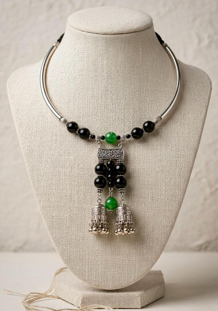 Jaali Jhumka Drop Choker Necklace