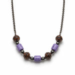 Shireen Purple Howlite & Carved Bead Necklace