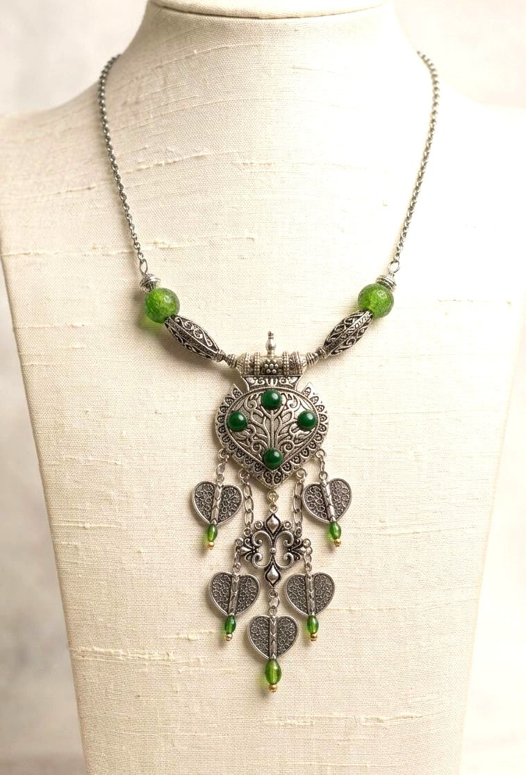 Ottoman Emerald Filigree Heritage Necklace