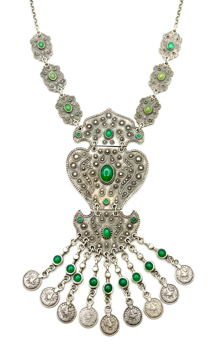 Sultan S Emerald Ottoman Statement Necklace