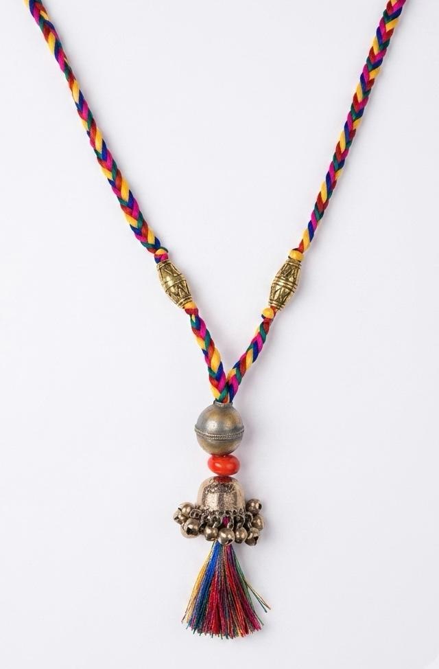 Ayat Multicolour Thread Tassel Pendant Necklace