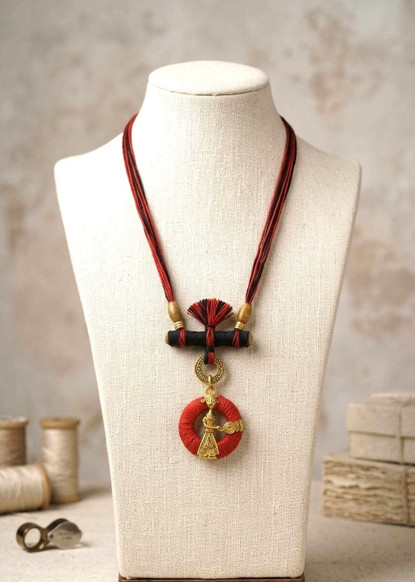 Dhokra Nomad Threadwork Tribal Necklace