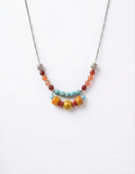 Farah Two-Layer Turquoise & Coral Bead Necklace Set