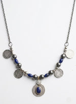 Roohi Lapis & Silver Coin Pendant Necklace