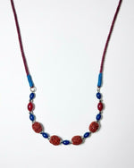 Alifiya Rudraksha & Lapis Bead Necklace