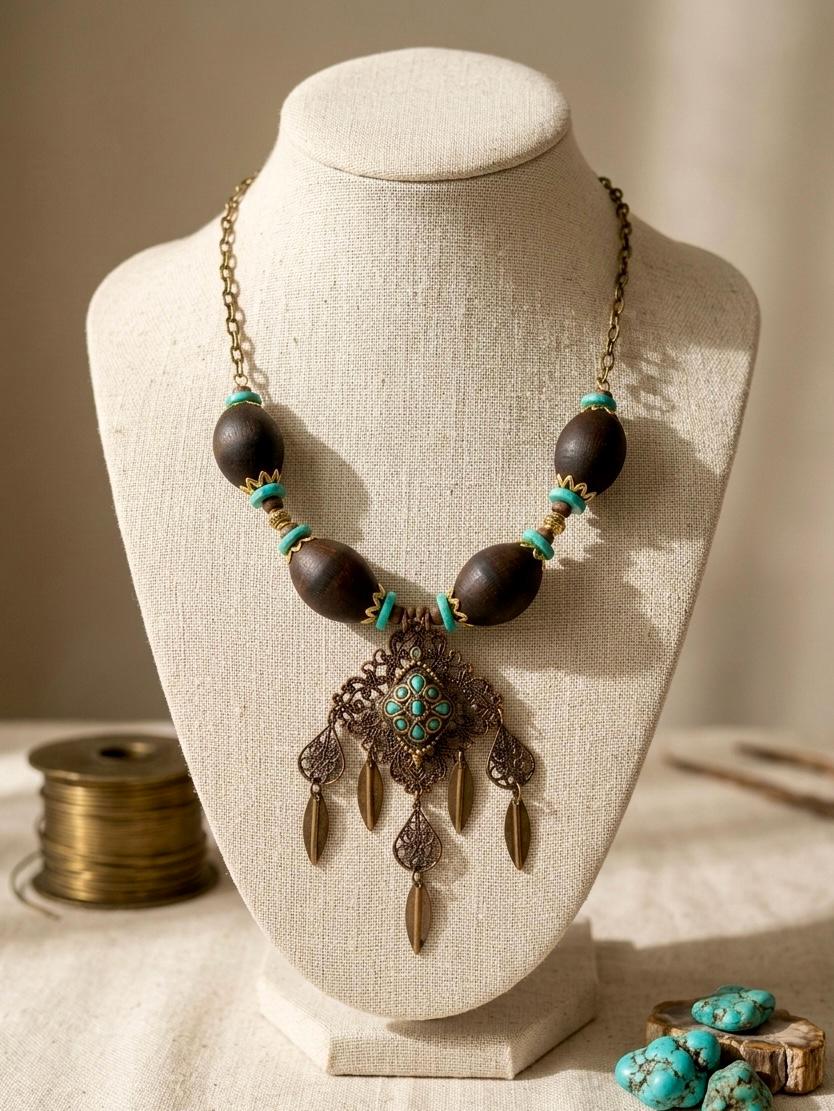 Turquoise Nomad Tribal Necklace