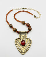 Ottoman Flame Turkish Pendant Necklace