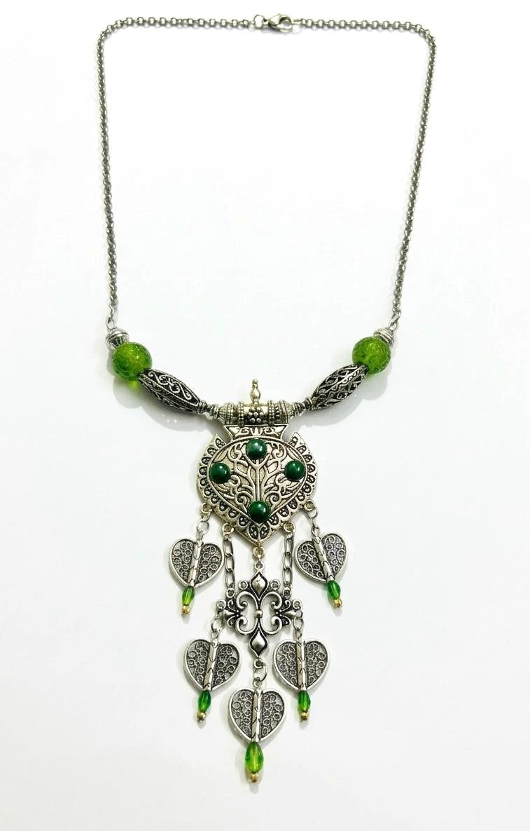 Ottoman Emerald Filigree Heritage Necklace