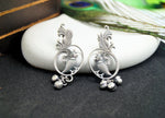 Mayurika Grace of the Peacock Oxidised Peacock Stud Earrings — Heritage Ethnic India