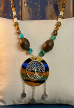 Tree of Life Wooden-Bead Tribal Necklace