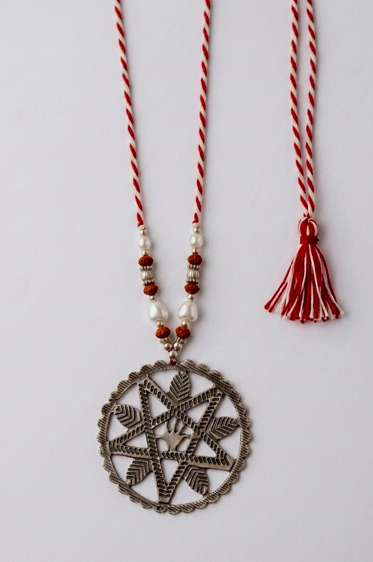 Star Compass Mandala Pendant Necklace