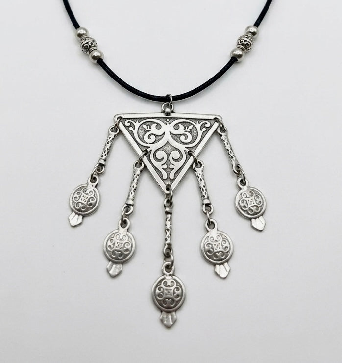 Ottoman Arrow Triangle Pendant Necklace