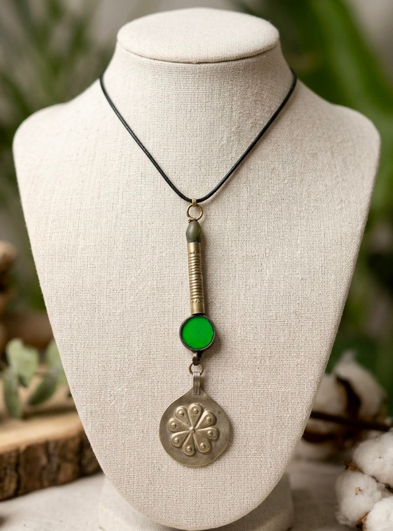Verdant Totem Long Drop Necklace
