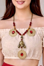Lucky Elephant Coin Statement Necklace
