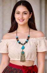 Turquoise Nomad Amulet Pendant Necklace