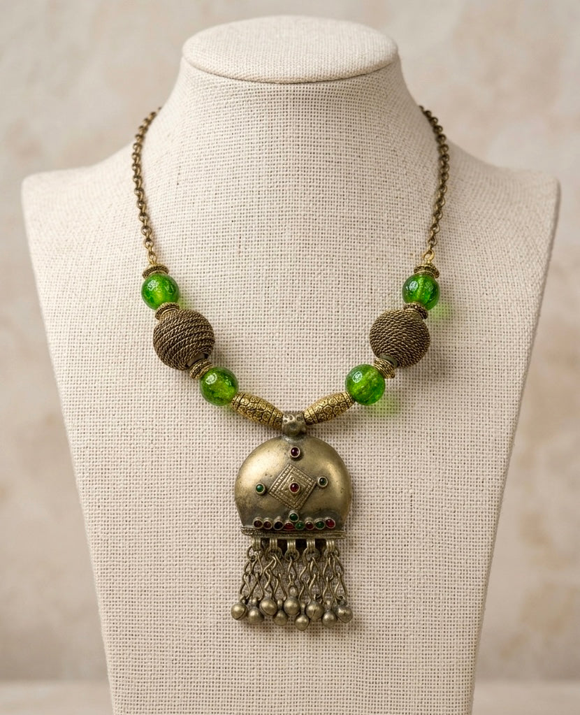 Forest Orb Dome Pendant Necklace