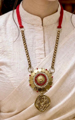 Lakshmi Temple Gold Pendant Necklace