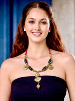 Dokra Coin & Shell Pendant Necklace