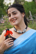 Pushti Embossed Bead Necklace