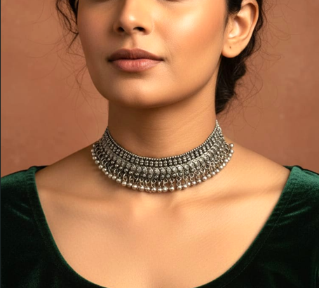 Royal Ghungroo Oxidised Choker