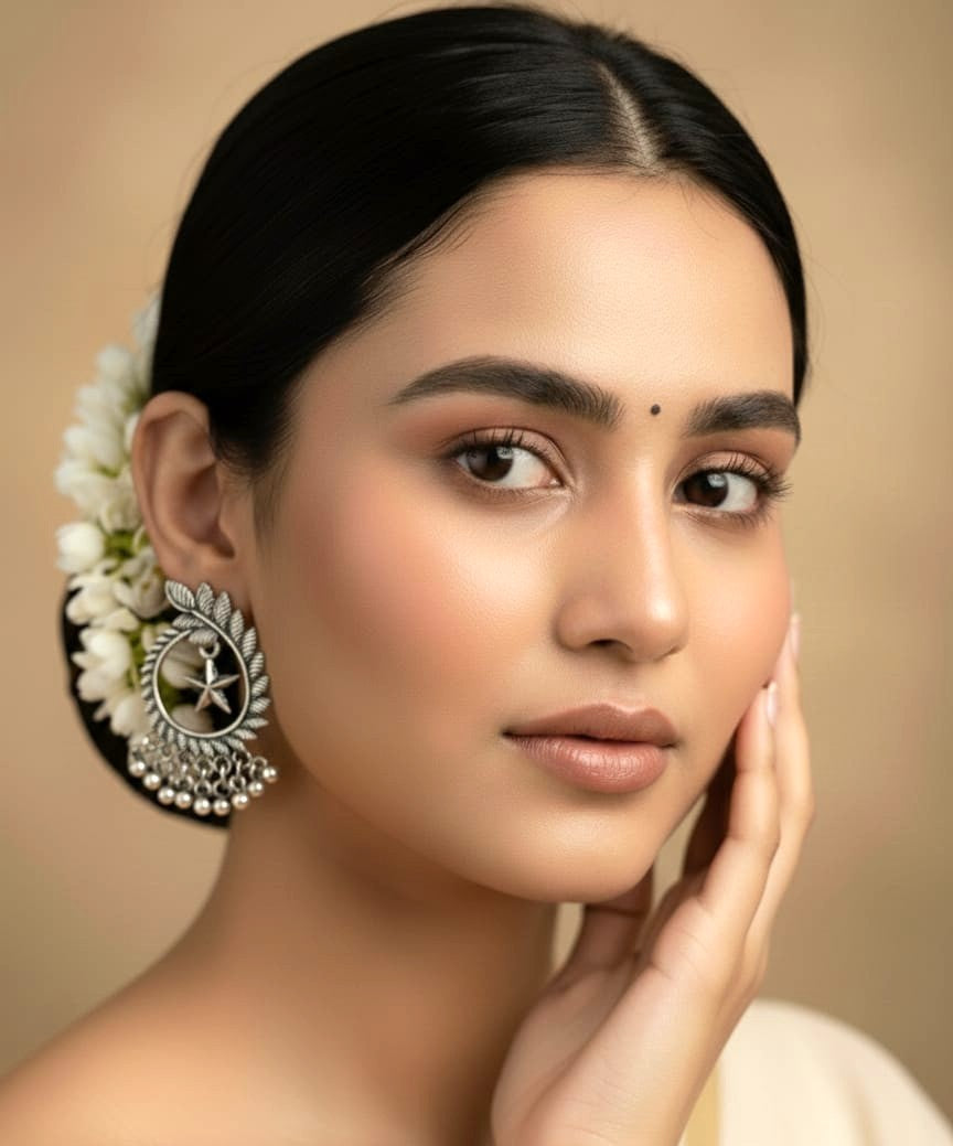 Royal Filigree Oxidised Earrings