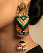 Rangrez Noor Premium Handcrafted Jhumka Earrings