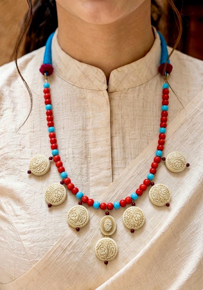 Bazaar Disc Coin Bead Necklace