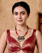 Afghan Kuchi Multistone Coin Drop Necklace