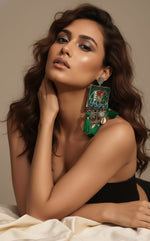 Emerald Muse Premium Handcrafted Statement Earrings