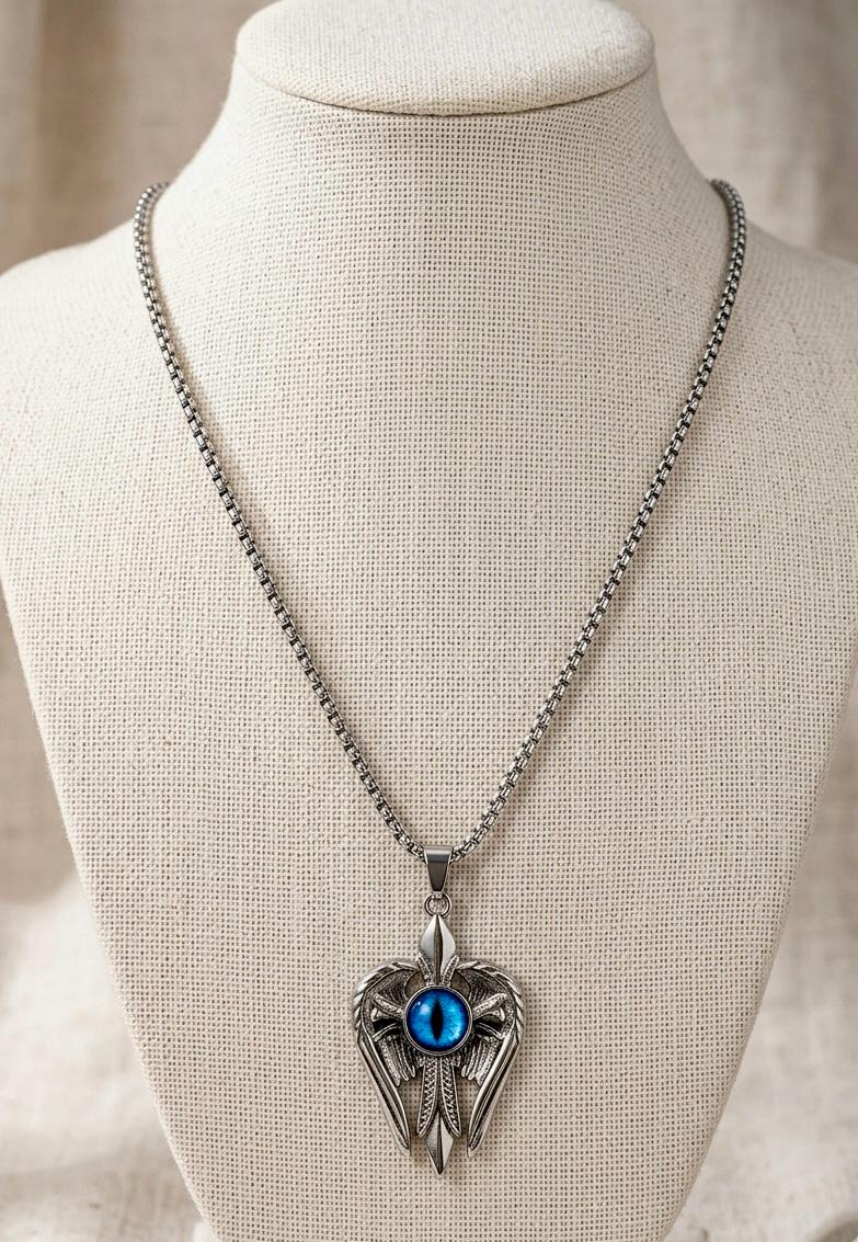 Vajra Dorje Turquoise Silver Ball Chain Necklace