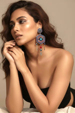 Azure Geometry Premium Handcrafted Earrings