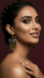 Noir Spark Heritage Drop Earrings
