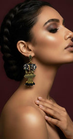 Noir Spark Heritage Drop Earrings
