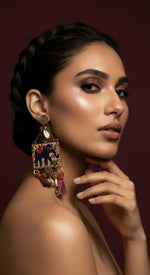 Gajraani Elephant Heritage Statement Earrings