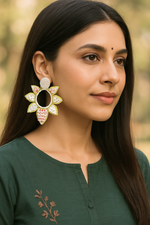 Phoolvari Handcrafted Bloom Beaded Earrings — Nature Inspired Boho Earrings India