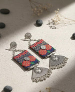 Indigo Bloom Textile Heritage Earrings