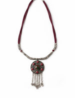 Crimson Aura Chain Drop Necklace