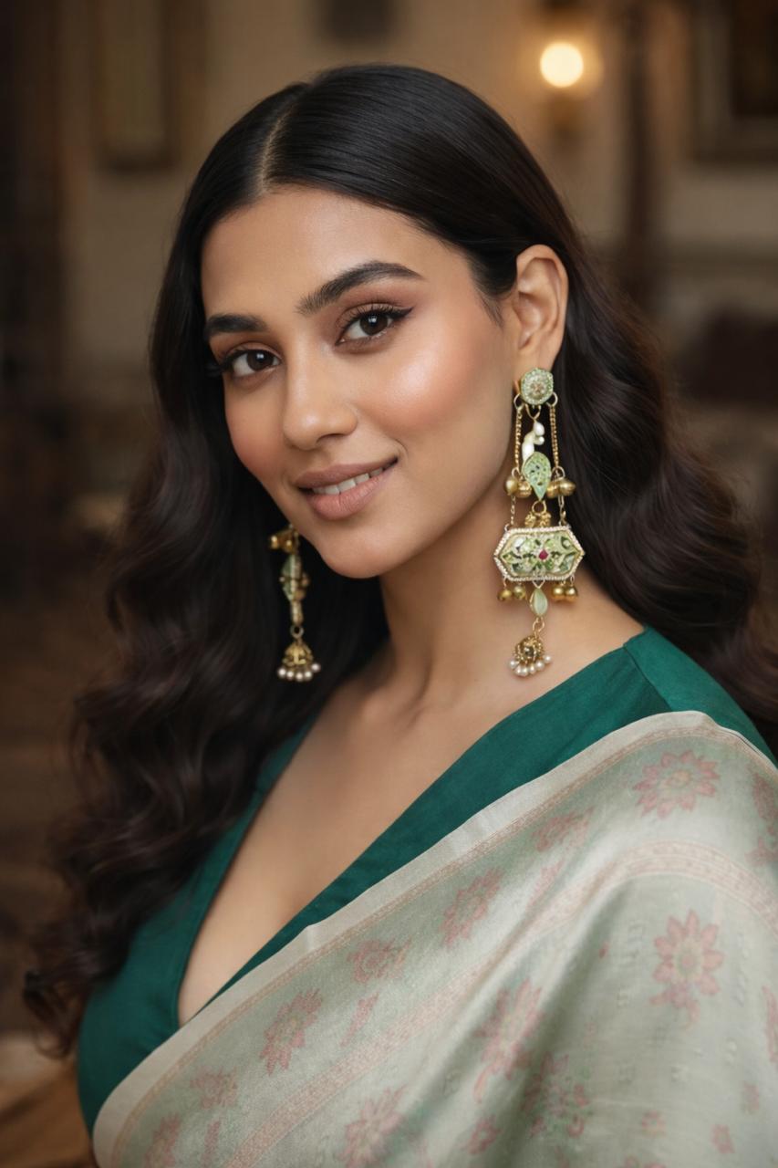 Gulbahaar Kundan Charm Drop Earrings
