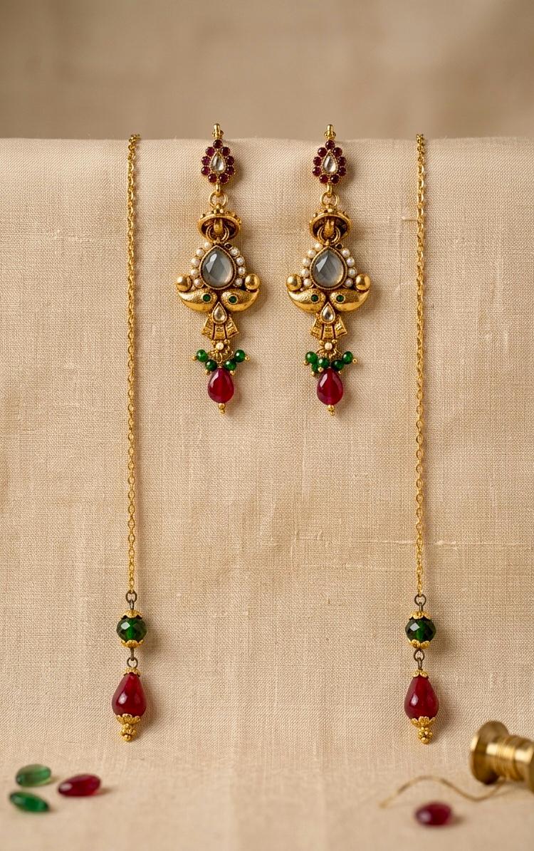 Kashmiri Dejhoor Athoor Earrings