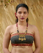 Fusion Necklace With Dhokra Pendant Kashmiri Lac Beads