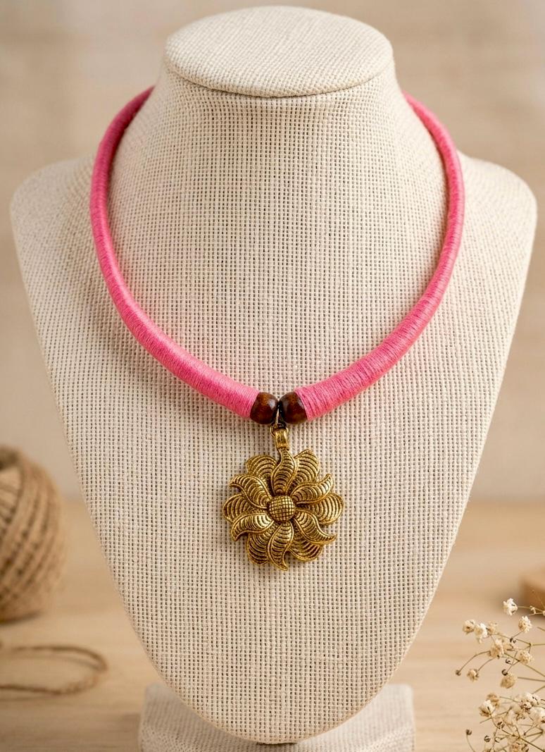 Dhokra Style Hasli Statement Necklace