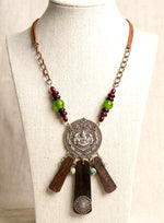 Tibetan Tribal Boho Spiritual Pendant Necklace